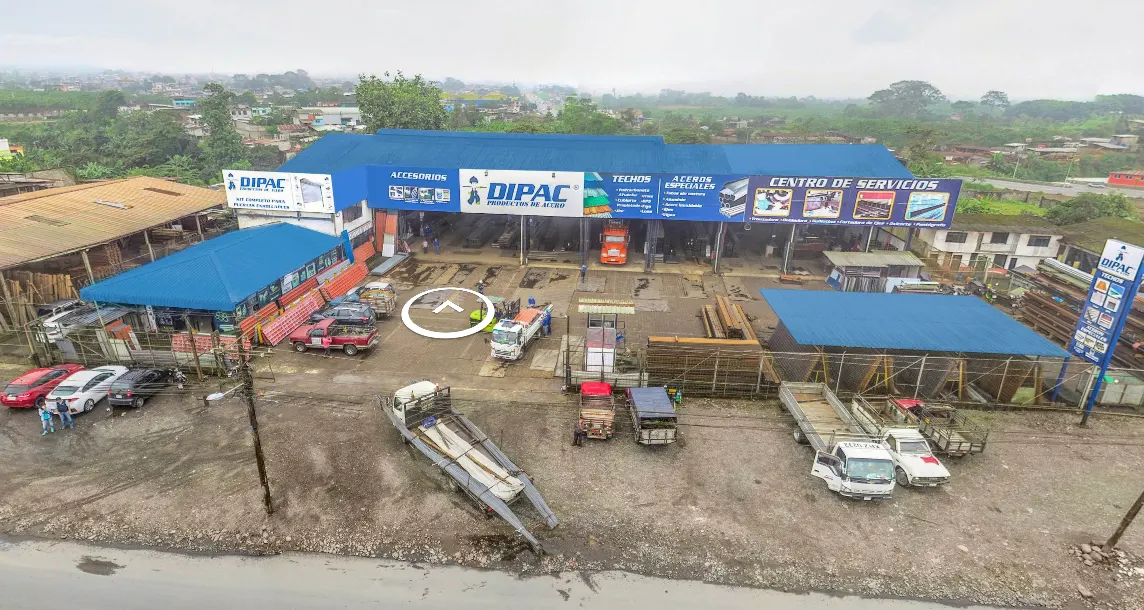 Vista aérea del centro de acero de Dipac: abre el recorrido virtual en 360 grados